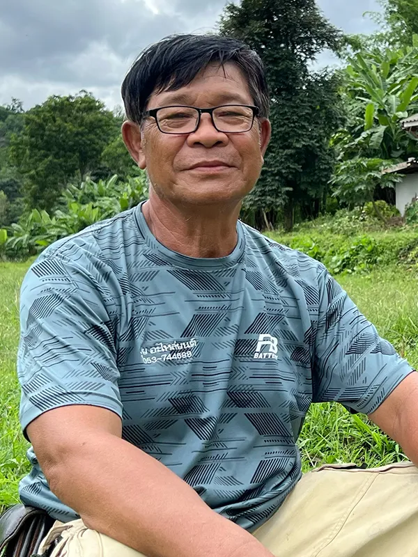 Father Gun, rice farming guide at Tigerland Rice Farm