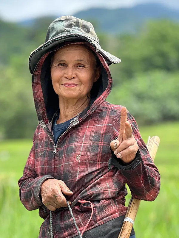 Mother Tomei, cook at Tigerland Rice Farm